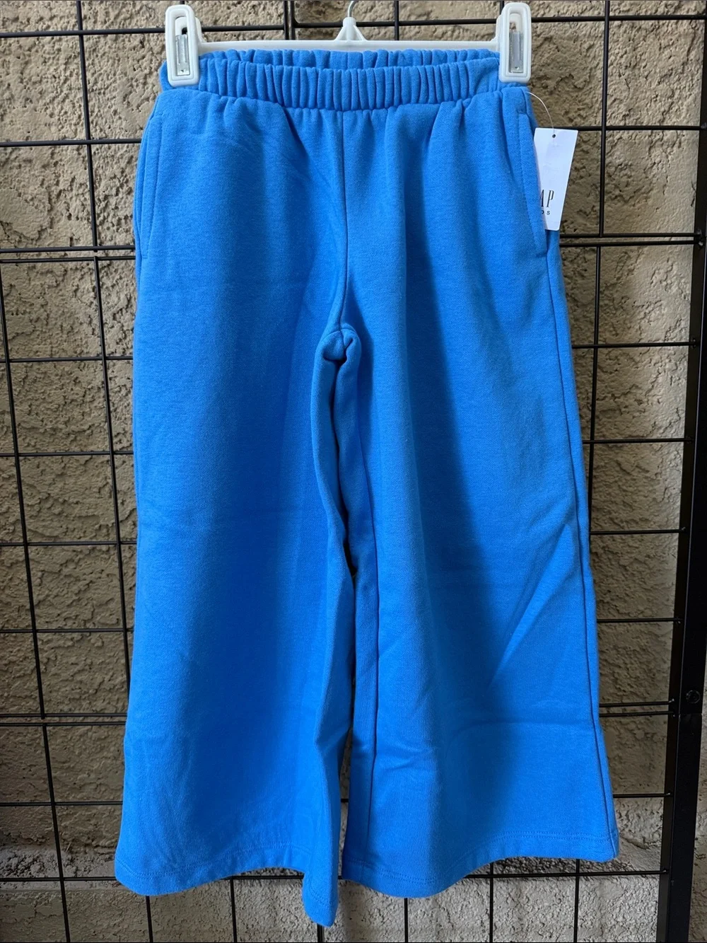 New Gap Kids Blue Fleece Wide-Leg Bottoms